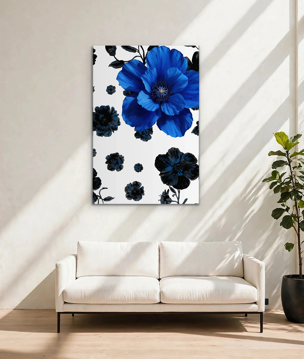 Sorano Blue Poppy Canvas Print