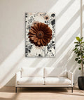 Tavira Brown Daisy Canvas Print