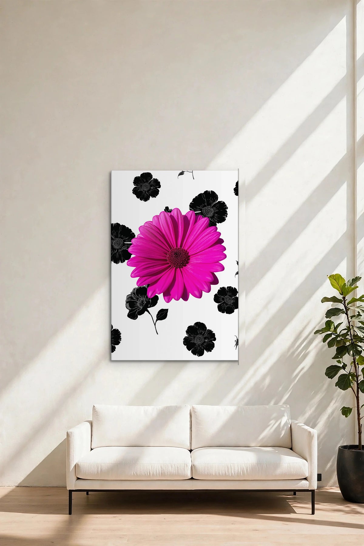 Solenne Pink Daisy Canvas Print