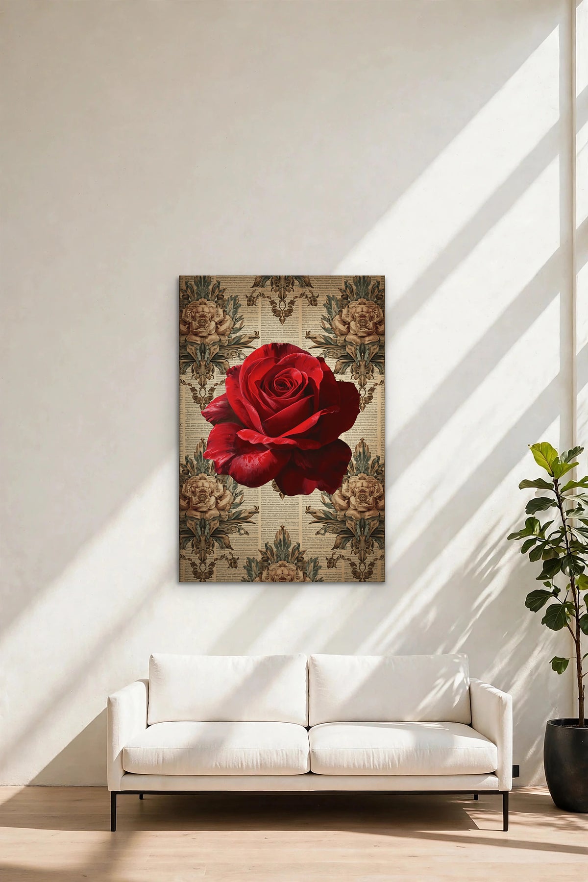 Rovello Red Rose Canvas Print