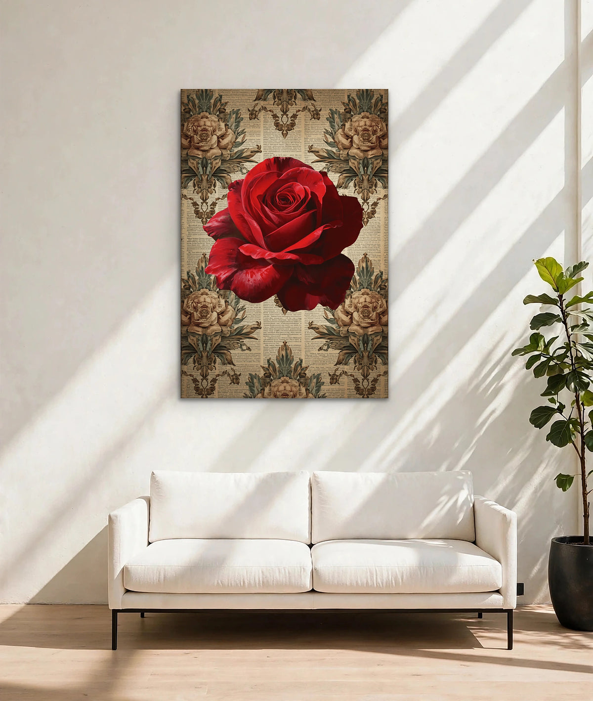 Rovello Red Rose Canvas Print