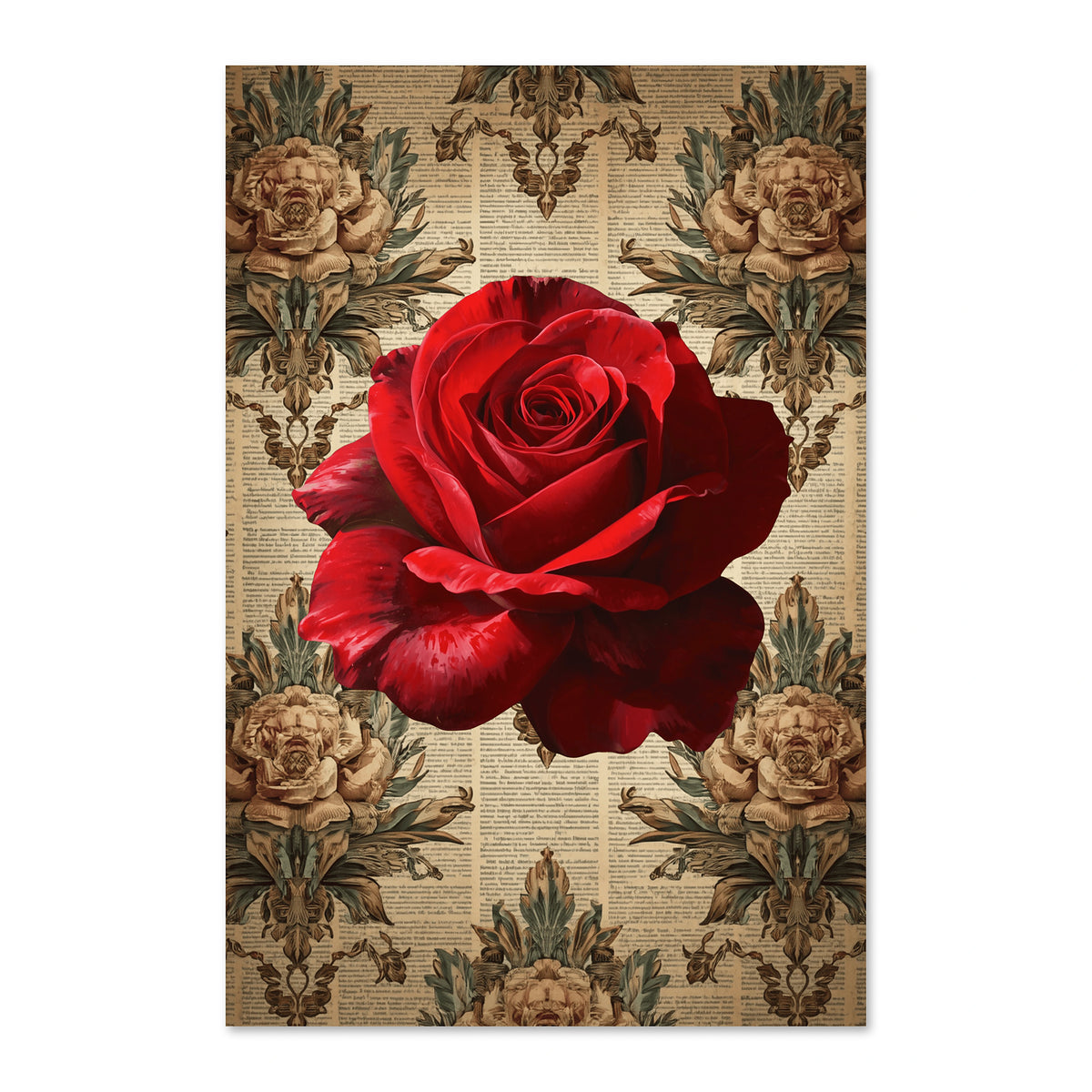 Rovello Red Rose Canvas Print