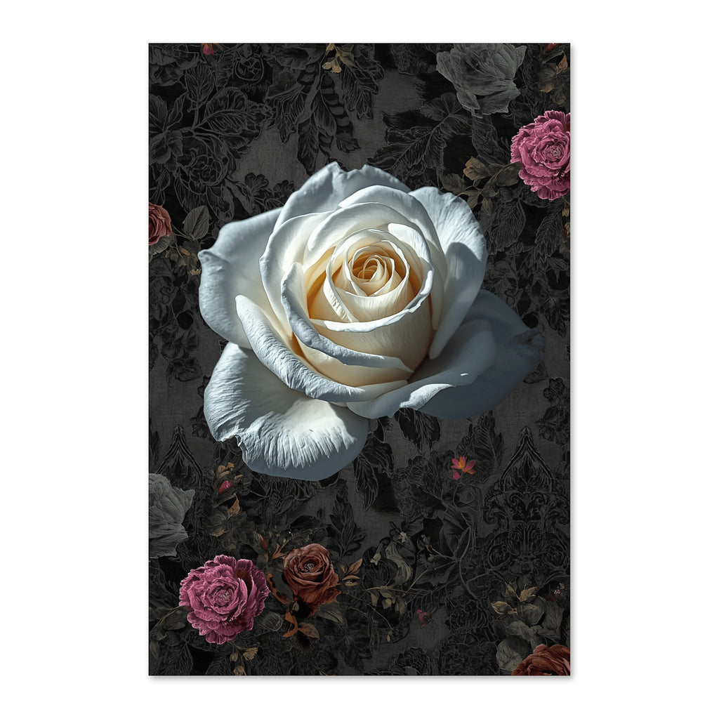 Ondine White Rose Canvas Print