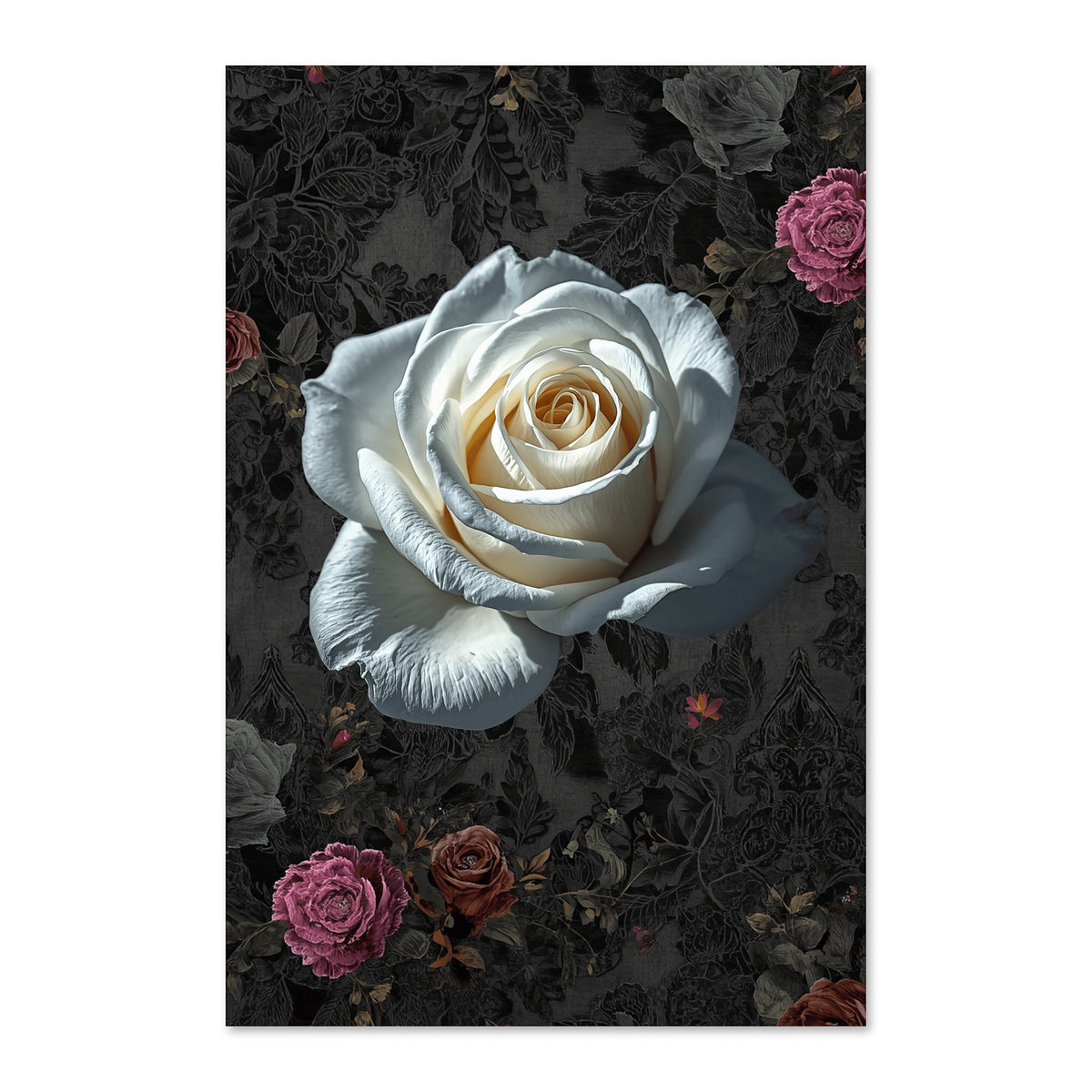 Ondine White Rose Canvas Print